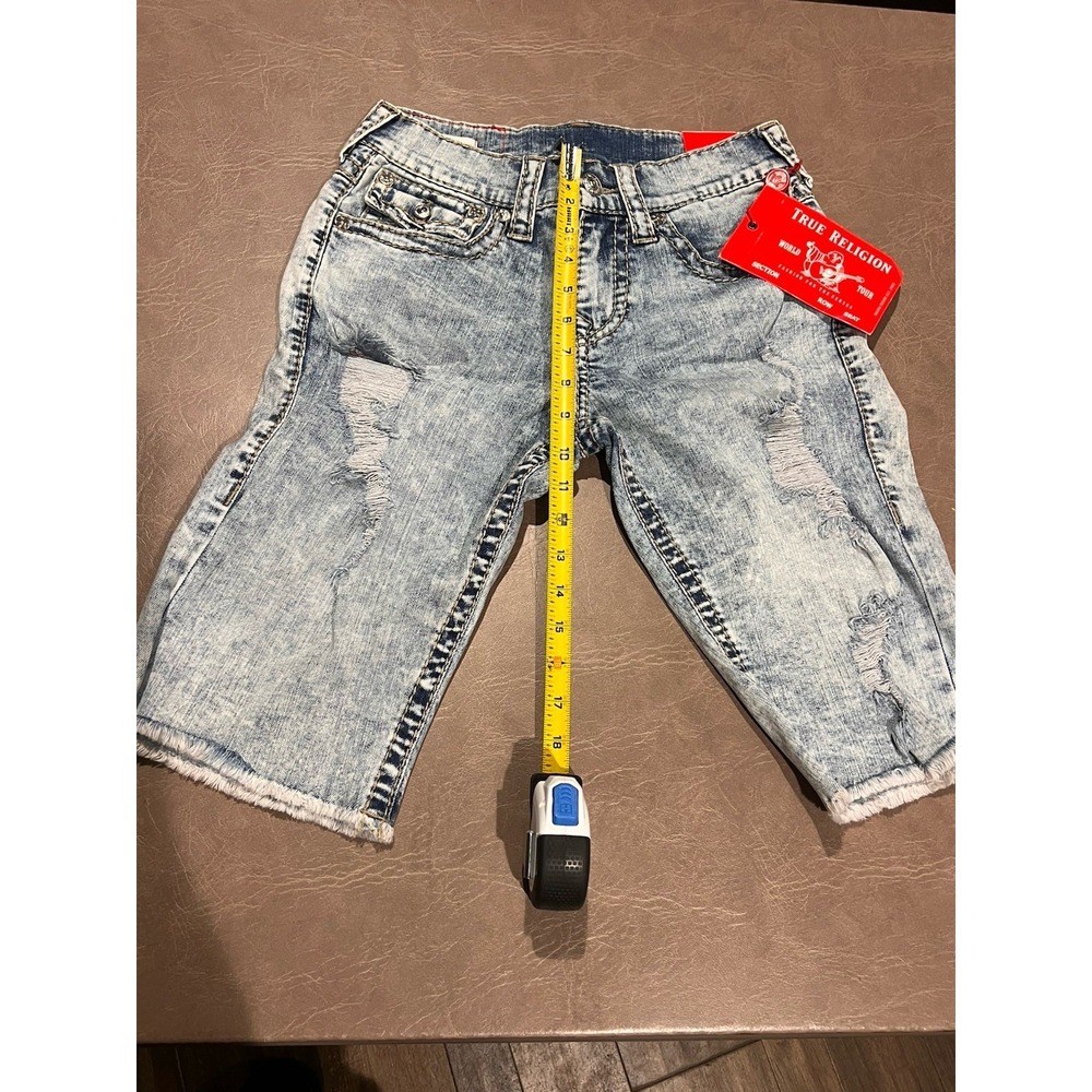 True Religion Men's Light Blue Jean/denim Shorts NWT Msrp $99 Waist 28